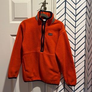 Boys Orange Fleece pull-over. EUC.